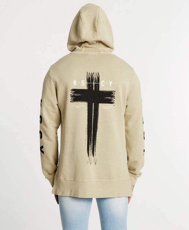 Kiss Chacey Breakdown Step Hem Hoodie Pigment Sand