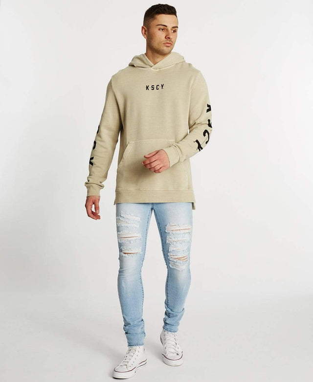 Kiss Chacey Breakdown Step Hem Hoodie Pigment Sand