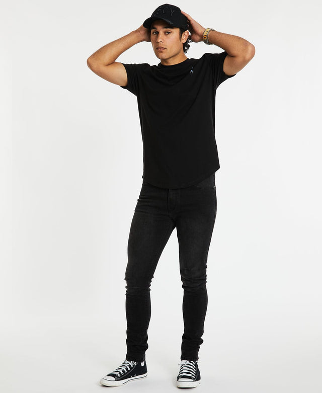 Kiss Chacey Cambria Dual Curved T-Shirt Jet Black
