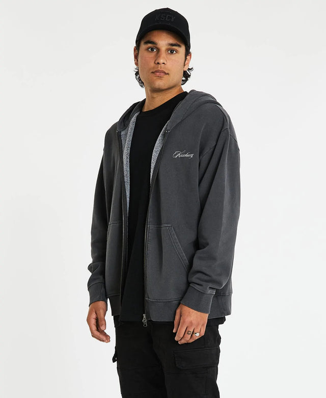 Kiss Chacey Carneros Relaxed Hooded Zip Jumper Grey