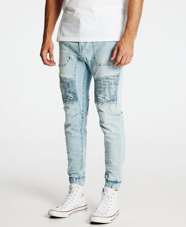 Kiss Chacey Carter Denim Jogger Powder Blue