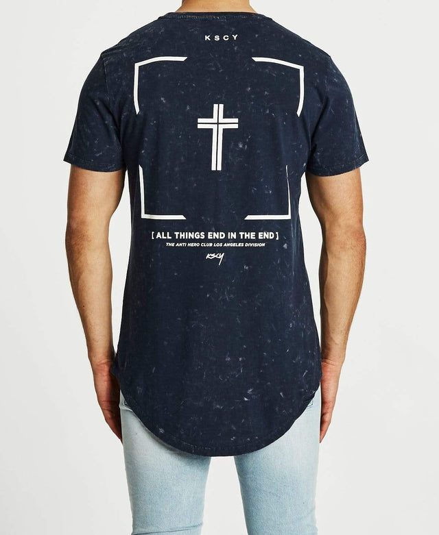 Kiss Chacey Endings Dual Curve T-Shirt Acid Navy