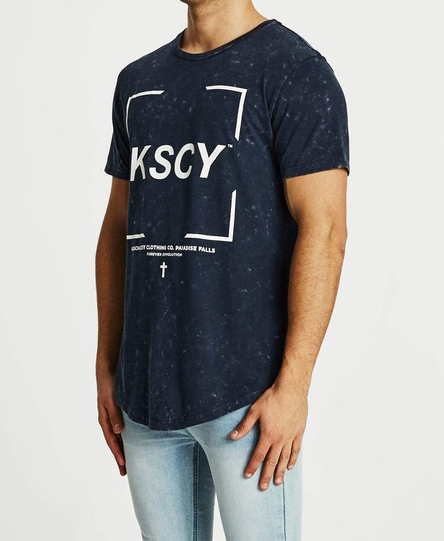 Kiss Chacey Endings Dual Curve T-Shirt Acid Navy