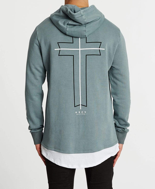 Kiss Chacey Exchange Cape Back Layered Hoodie Pigment Lead