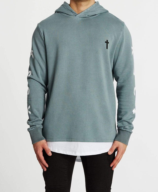 Kiss Chacey Exchange Cape Back Layered Hoodie Pigment Lead