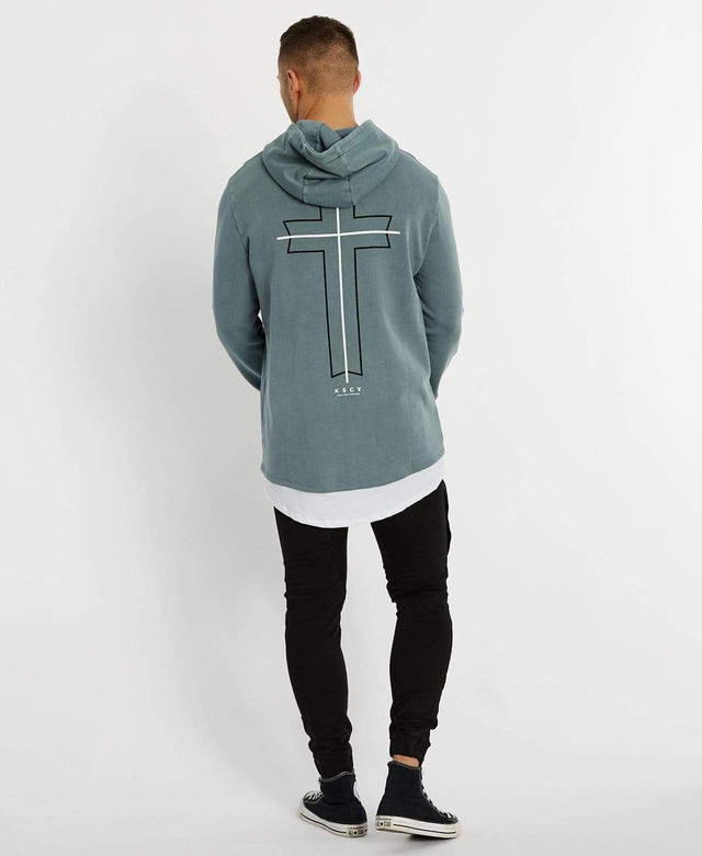 Kiss Chacey Exchange Cape Back Layered Hoodie Pigment Lead