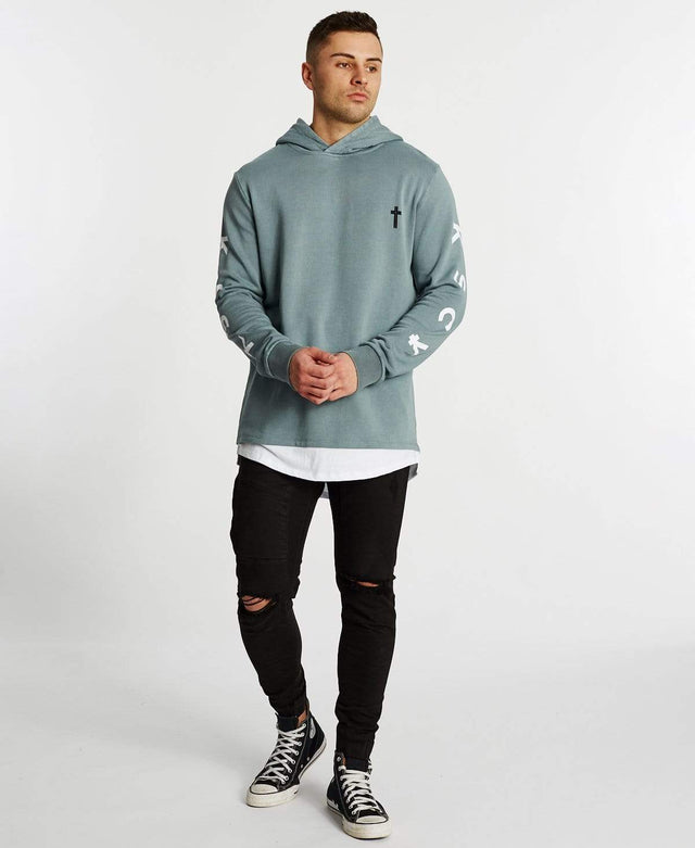 Kiss Chacey Exchange Cape Back Layered Hoodie Pigment Lead