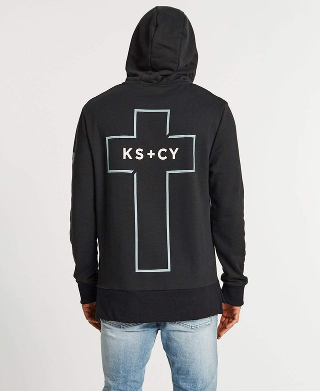 Kiss Chacey Faithful Step Hem Hoodie Graphite