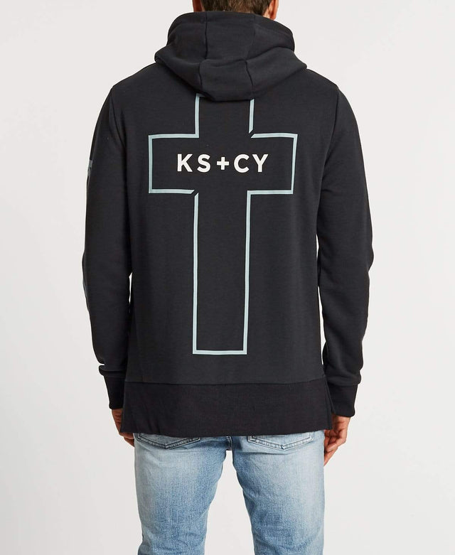 Kiss Chacey Faithful Step Hem Hoodie Graphite