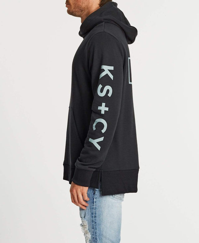 Kiss Chacey Faithful Step Hem Hoodie Graphite