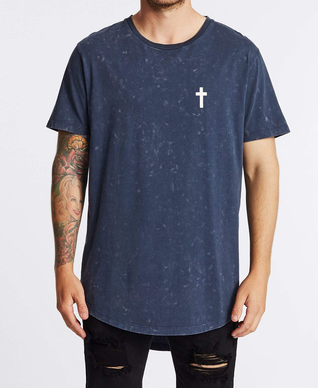 Kiss Chacey Final Chance Dual Scoop T-Shirt Acid Navy