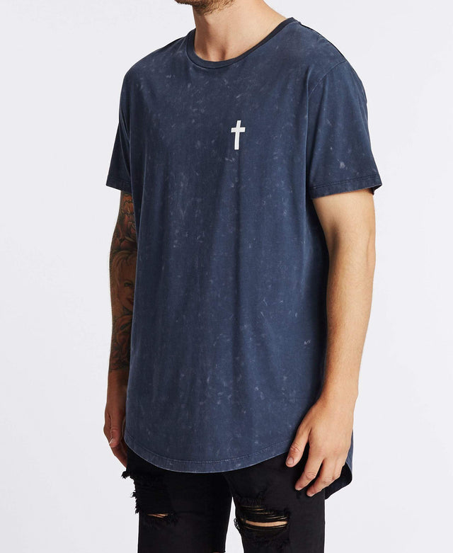 Kiss Chacey Final Chance Dual Scoop T-Shirt Acid Navy