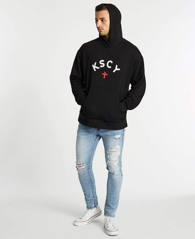 Kiss Chacey Foster Relaxed Fit Hoodie Jet Black