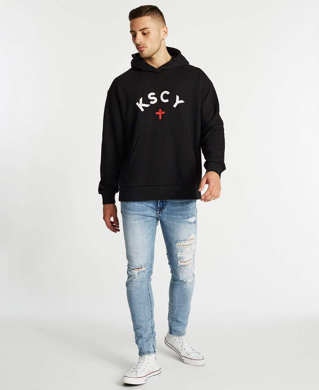Kiss Chacey Foster Relaxed Fit Hoodie Jet Black