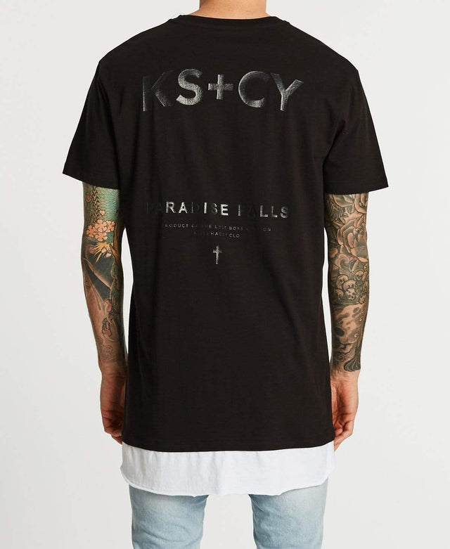Kiss Chacey Free Town Relaxed Layered T-Shirt Jet Black