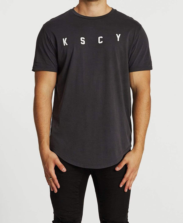 Kiss Chacey Friction Dual Curved T-Shirt Pigment Asphalt