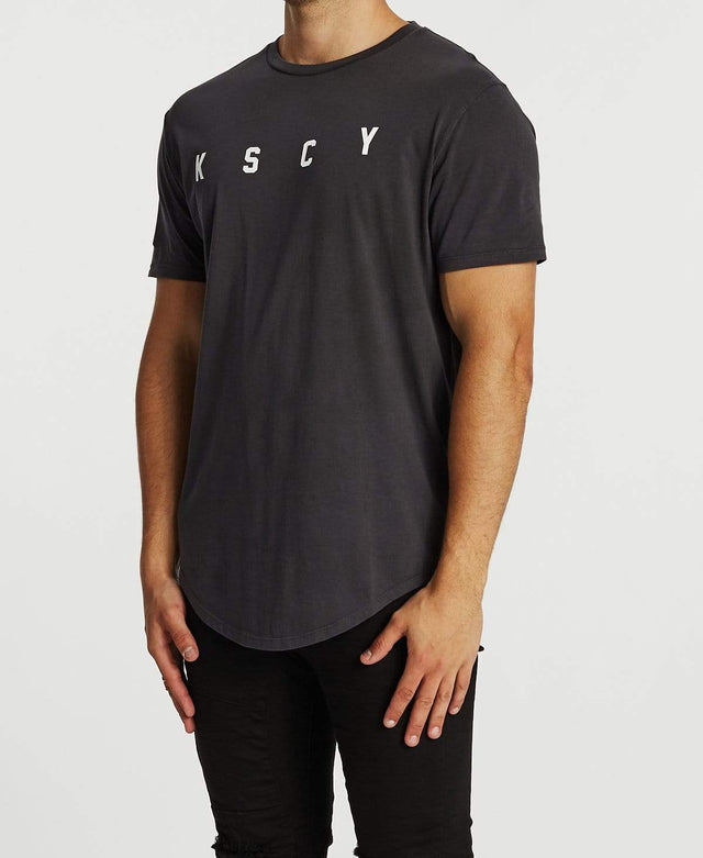Kiss Chacey Friction Dual Curved T-Shirt Pigment Asphalt