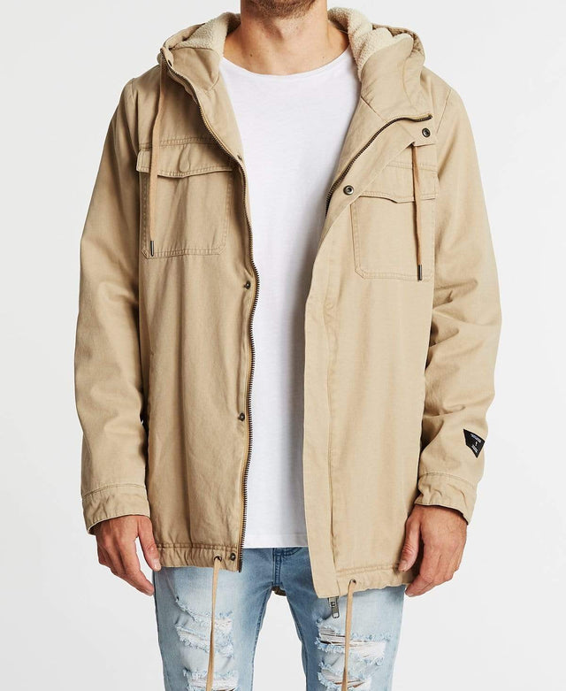 Kiss Chacey Granada Hooded Parker Jacket Sand