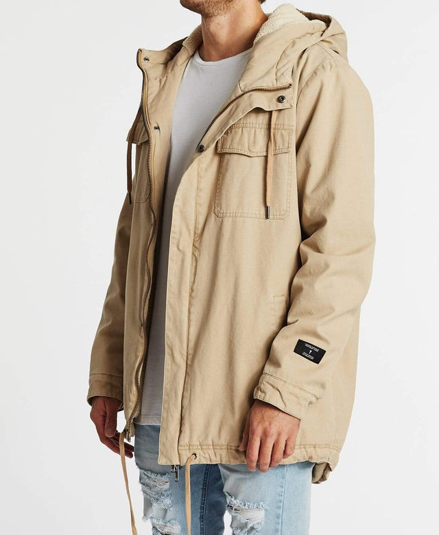 Kiss Chacey Granada Hooded Parker Jacket Sand