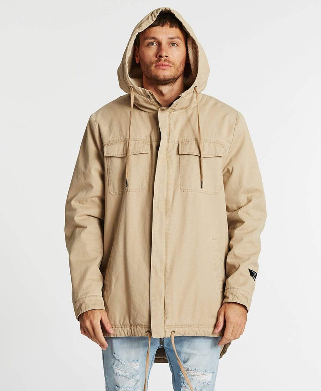 Kiss Chacey Granada Hooded Parker Jacket Sand