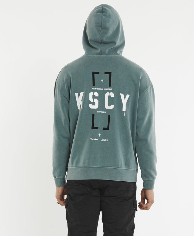 Kiss Chacey Hemlock Relaxed Hoodie Pigment Trellis Green