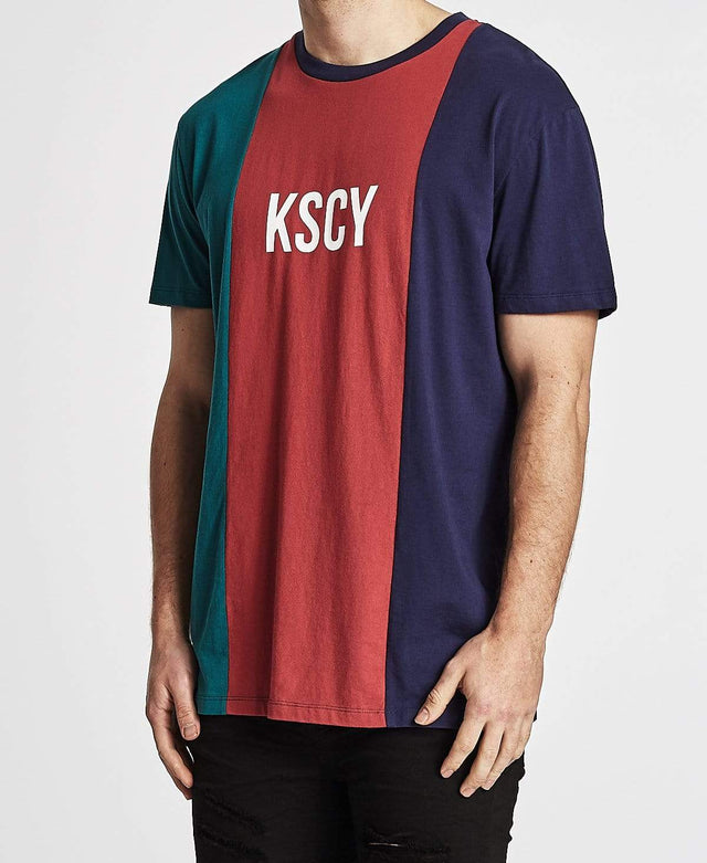 Kiss Chacey High Relaxed Fit T-Shirt Green/Blue