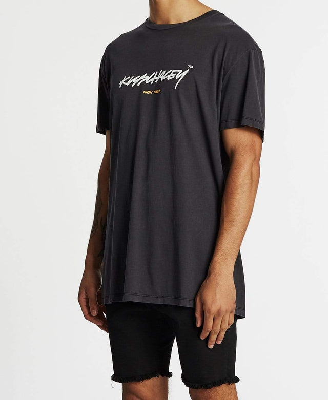 Kiss Chacey High Times Relaxed Fit T-Shirt Heavy Metal Black