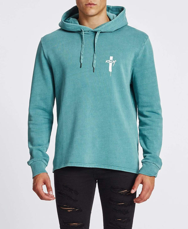 Kiss Chacey Higher Scoop Back Hoodie Pigment Oil Blue