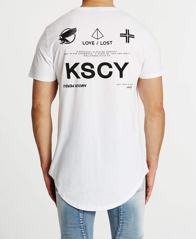 Kiss Chacey Highway Dual Curved T-Shirt White