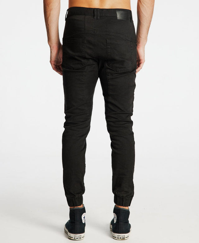 Kiss Chacey Hydra Denim Jogger Pants Jet Black