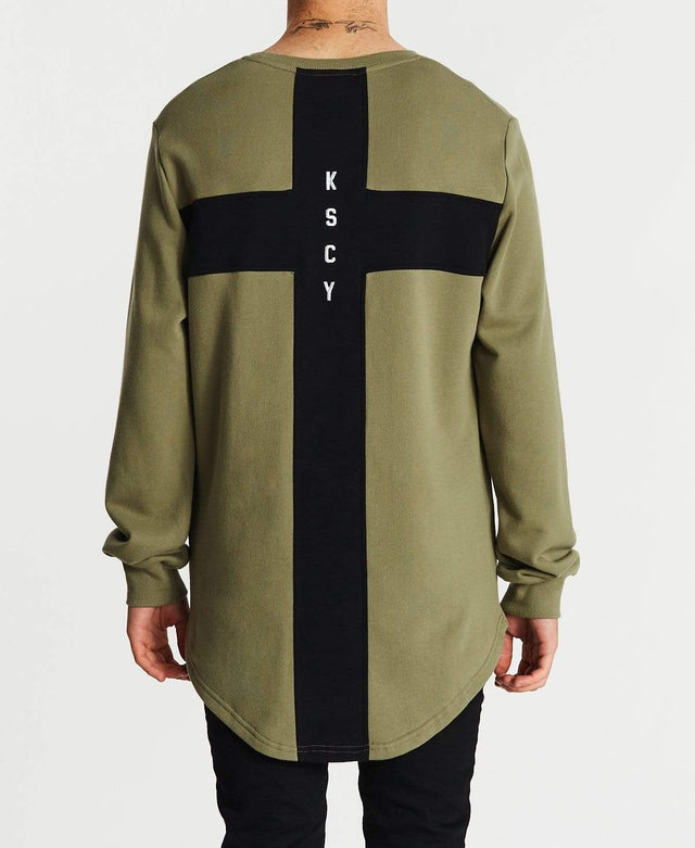 Kiss Chacey Intersect Dual Curved Jumper Khaki
