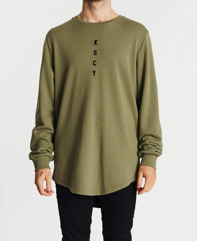 Kiss Chacey Intersect Dual Curved Jumper Khaki