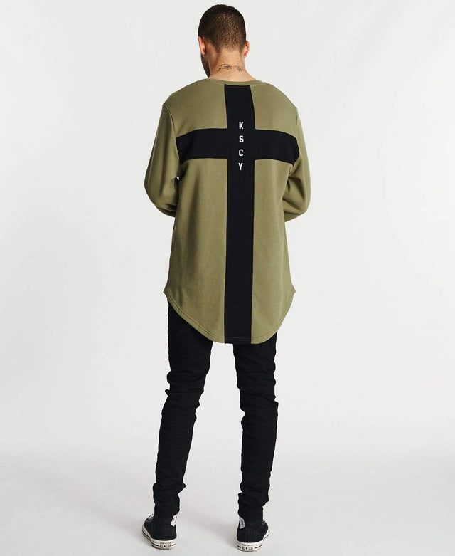 Kiss Chacey Intersect Dual Curved Jumper Khaki