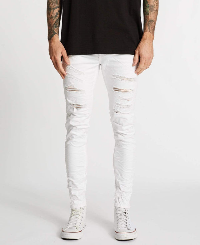 Kiss Chacey K1 Skinny Fit Jeans Destroyed White