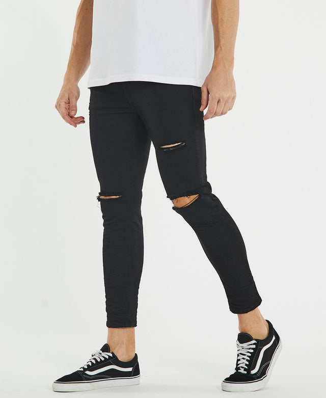 Kiss Chacey K4 Cropped Jeans Destroyed Black