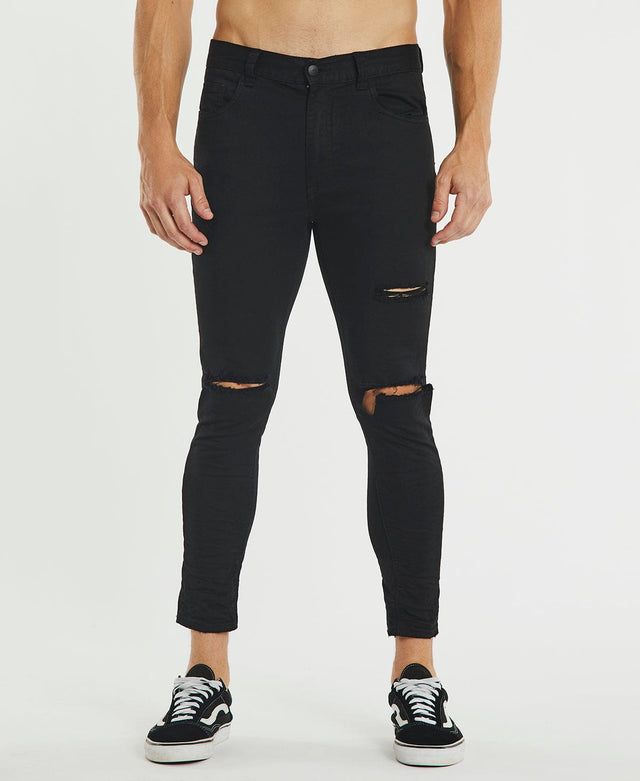 Kiss Chacey K4 Cropped Jeans Destroyed Black