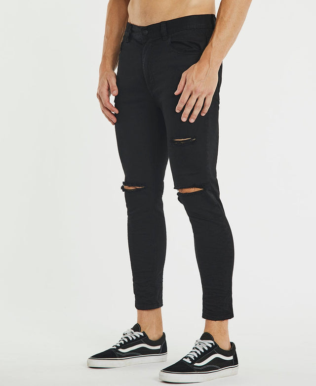 Kiss Chacey K4 Cropped Jeans Destroyed Black