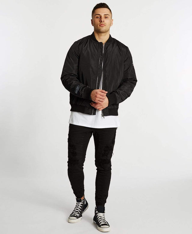 Kiss Chacey Lassen Bomber Jacket Jet Black