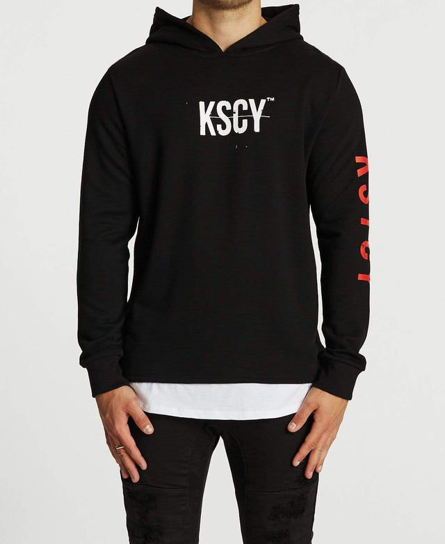 Kiss Chacey Live Life Layered Hoodie Jet Black