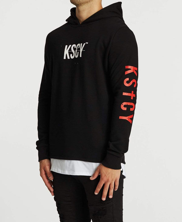 Kiss Chacey Live Life Layered Hoodie Jet Black