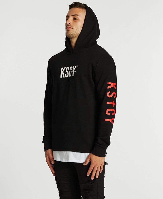 Kiss Chacey Live Life Layered Hoodie Jet Black