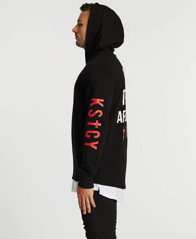 Kiss Chacey Live Life Layered Hoodie Jet Black