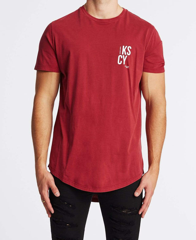 Kiss Chacey Lost All Faith Baseball T-Shirt Pigment Burgundy