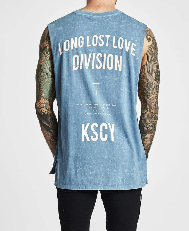 Kiss Chacey Lost Love Step Hem Muscle Tee Acid Black
