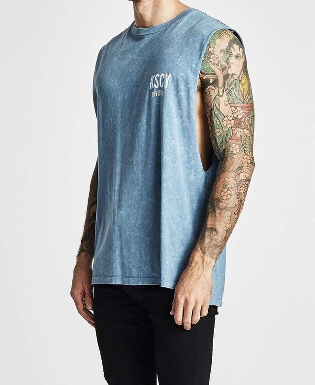 Kiss Chacey Lost Love Step Hem Muscle Tee Acid Black