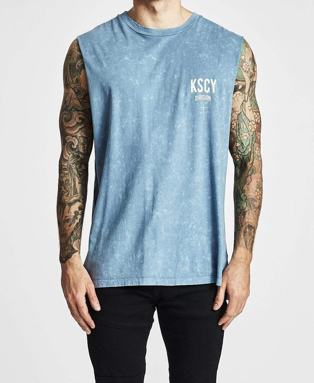Kiss Chacey Lost Love Step Hem Muscle Tee Acid Black