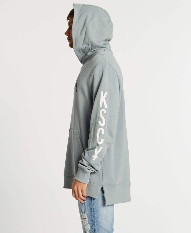 Kiss Chacey Lost Time Step Hem Hoodie Quarry