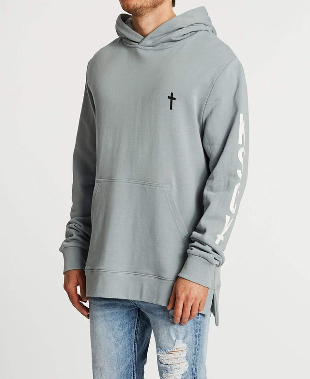 Kiss Chacey Lost Time Step Hem Hoodie Quarry