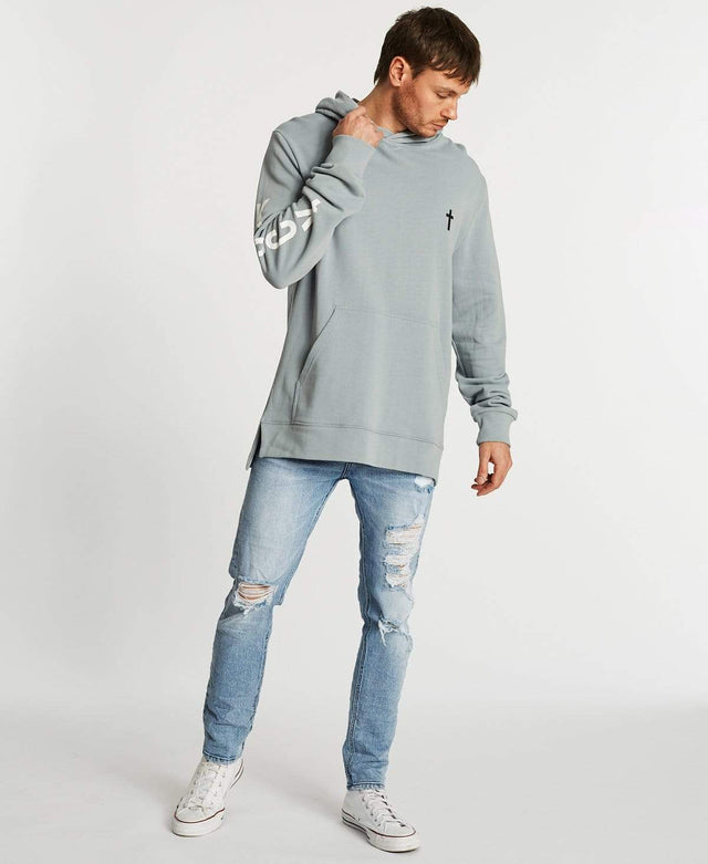 Kiss Chacey Lost Time Step Hem Hoodie Quarry
