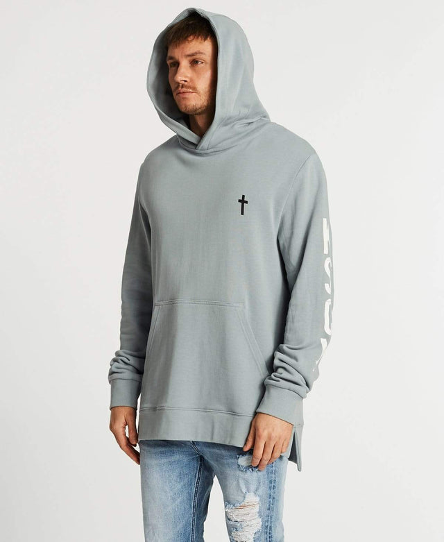 Kiss Chacey Lost Time Step Hem Hoodie Quarry